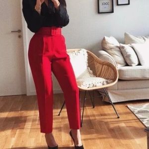 Zara HighWaist Belted Pants